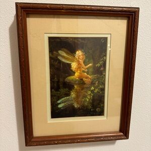 Vintage Framed Fairy Art Print